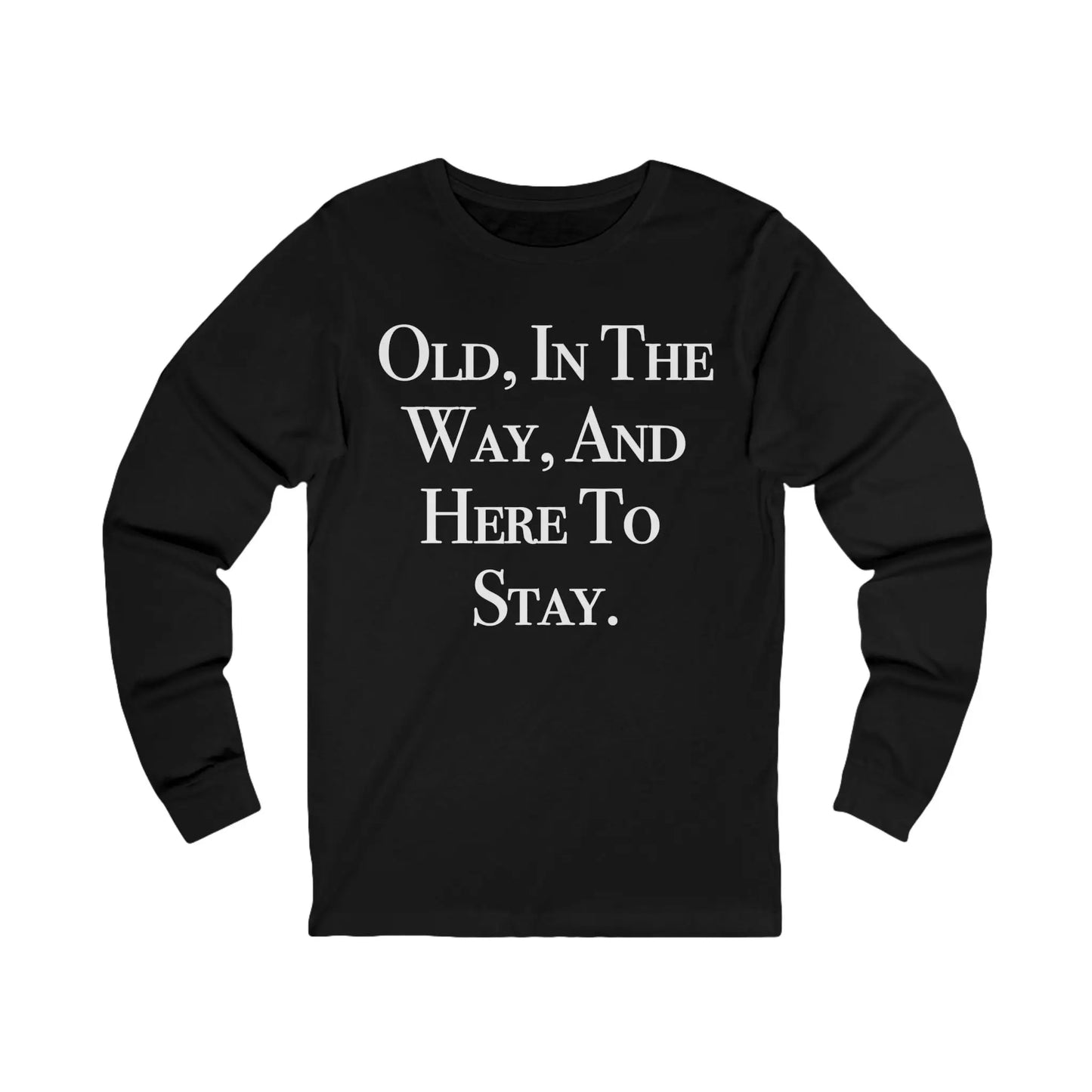 Here To Stay Men's Long Sleeve Tee - Wicked Tees