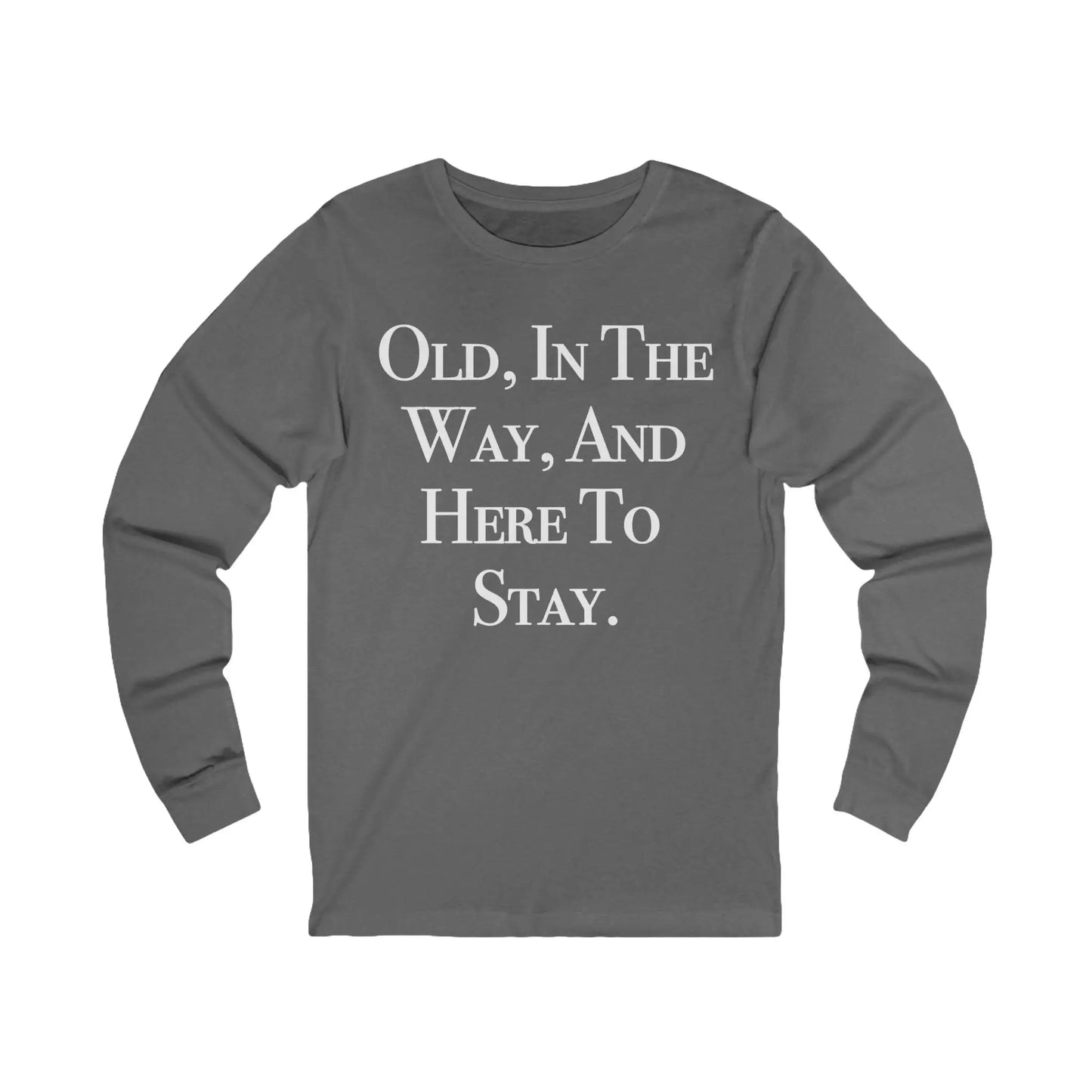 Here To Stay Men's Long Sleeve Tee - Wicked Tees