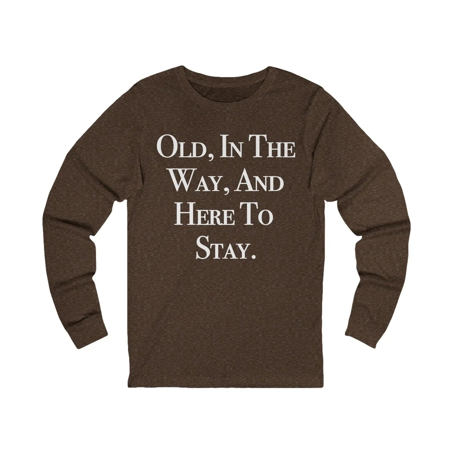 Here To Stay Men's Long Sleeve Tee - Wicked Tees