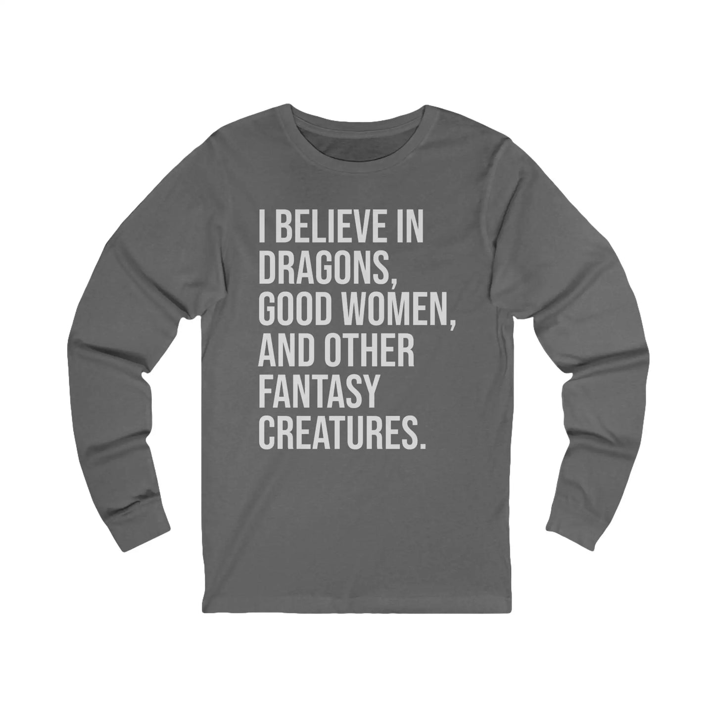 I Believe In Dragons Men's Long Sleeve Tee - Wicked Tees