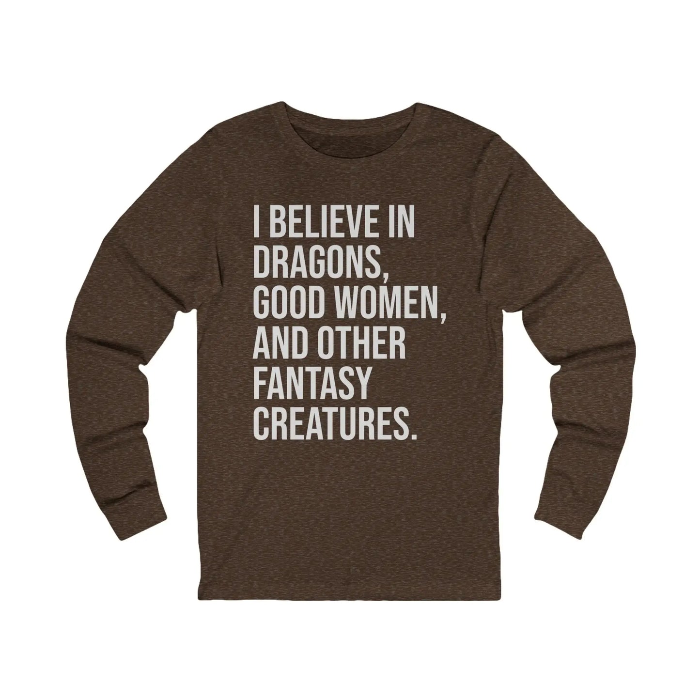 I Believe In Dragons Men's Long Sleeve Tee - Wicked Tees