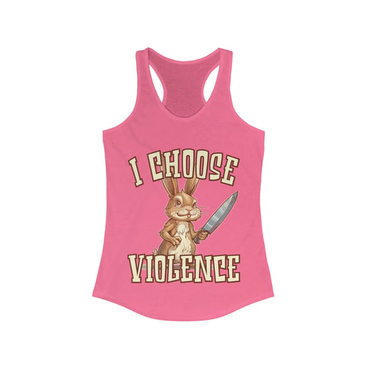 I Choose Violence Women's Racerback Tank - Wicked Tees