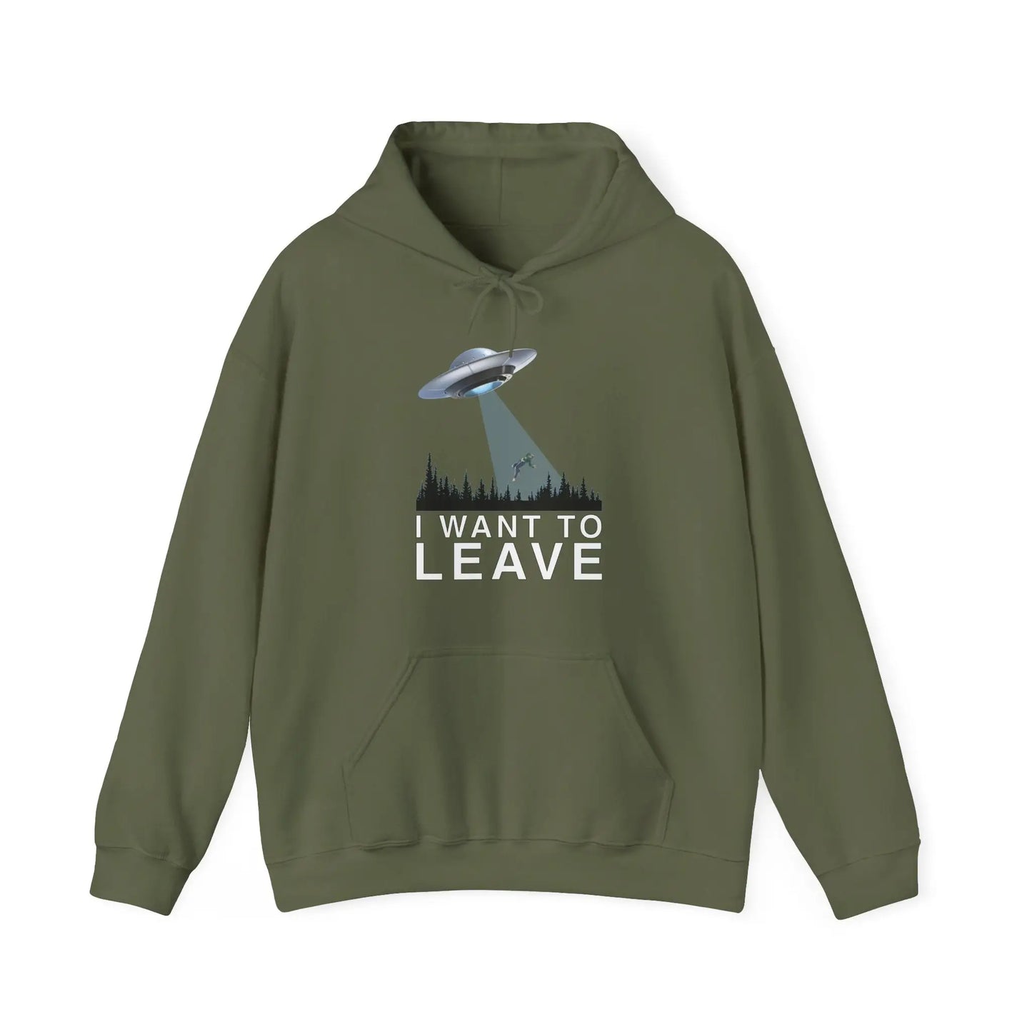 I Want To Leave Men's Hooded Sweatshirt - Wicked Tees