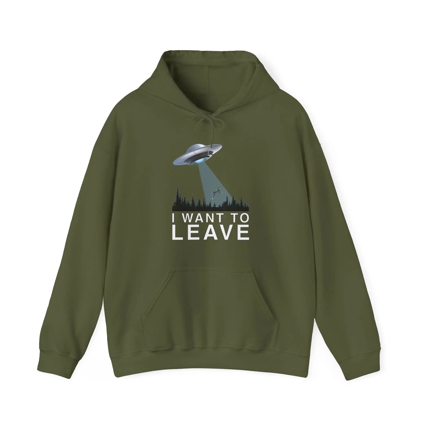 I Want To Leave Men's Hooded Sweatshirt - Wicked Tees