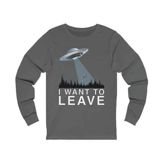 I Want To Leave Men's Long Sleeve Tee - Wicked Tees