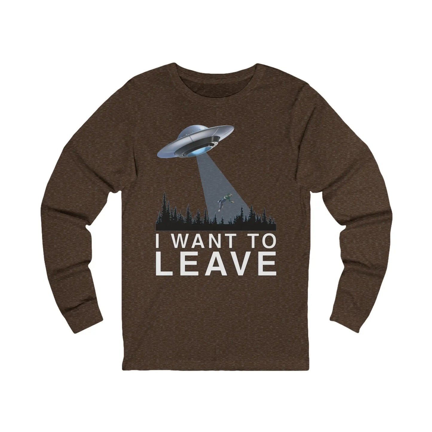 I Want To Leave Men's Long Sleeve Tee - Wicked Tees