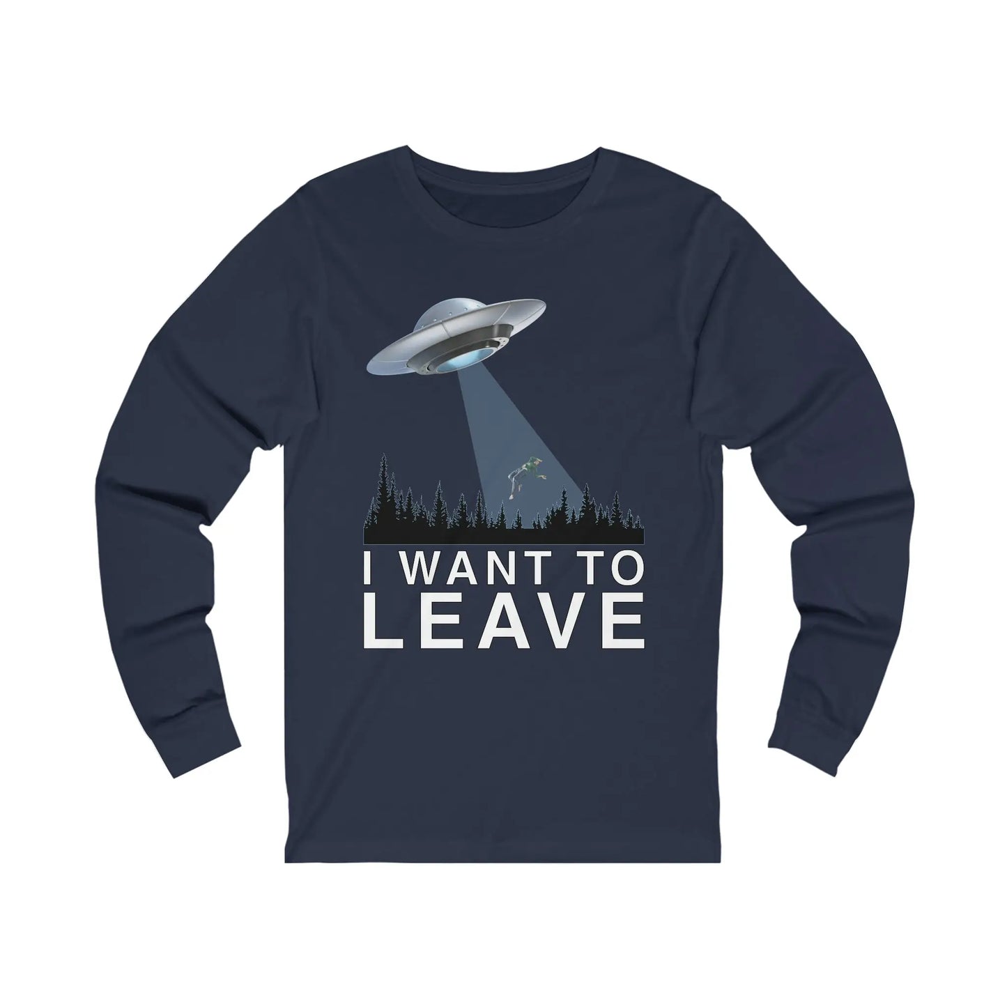 I Want To Leave Men's Long Sleeve Tee - Wicked Tees