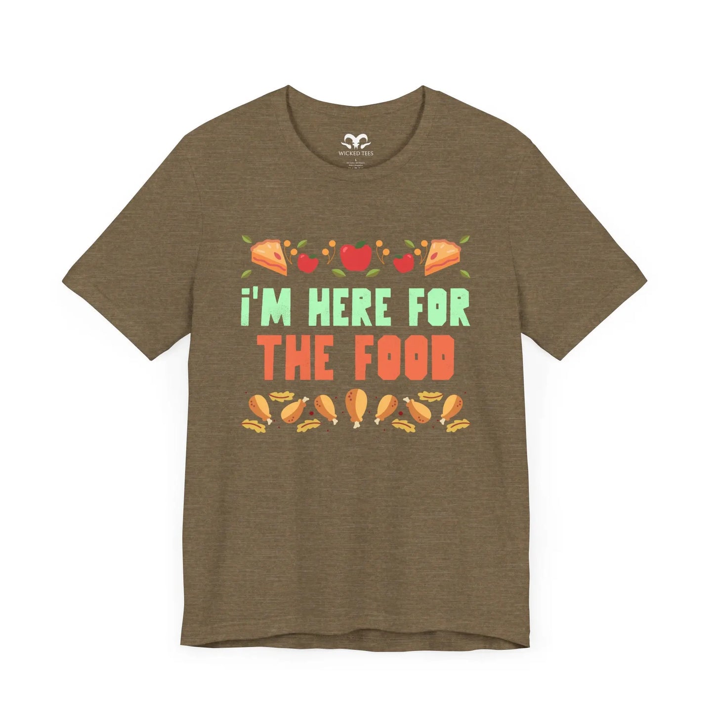 I'm Here For The Food Men's Short Sleeve Tee - Wicked Tees