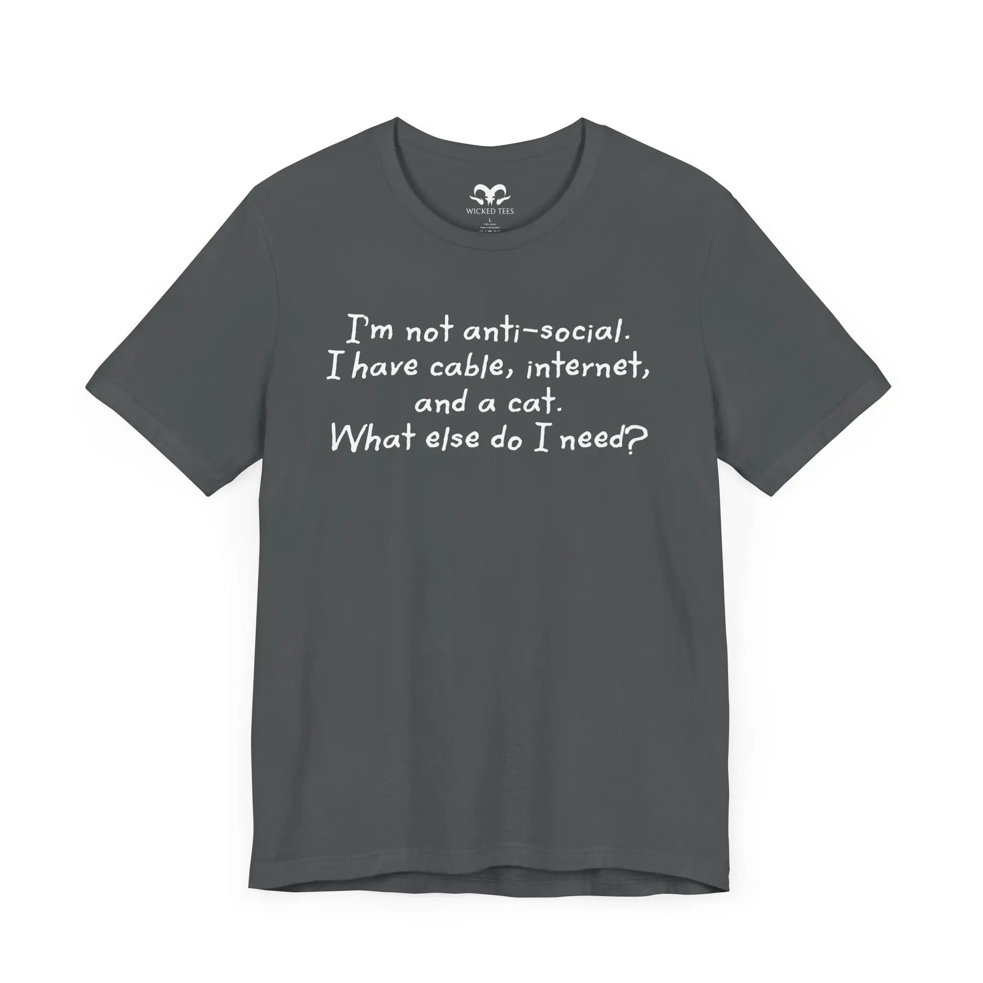 I'm Not Anti-Social Men's Short Sleeve Tee - Wicked Tees