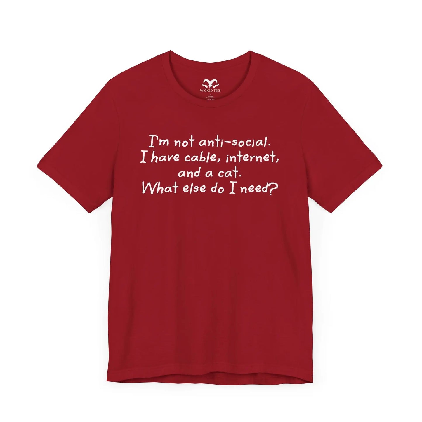 I'm Not Anti-Social Men's Short Sleeve Tee - Wicked Tees