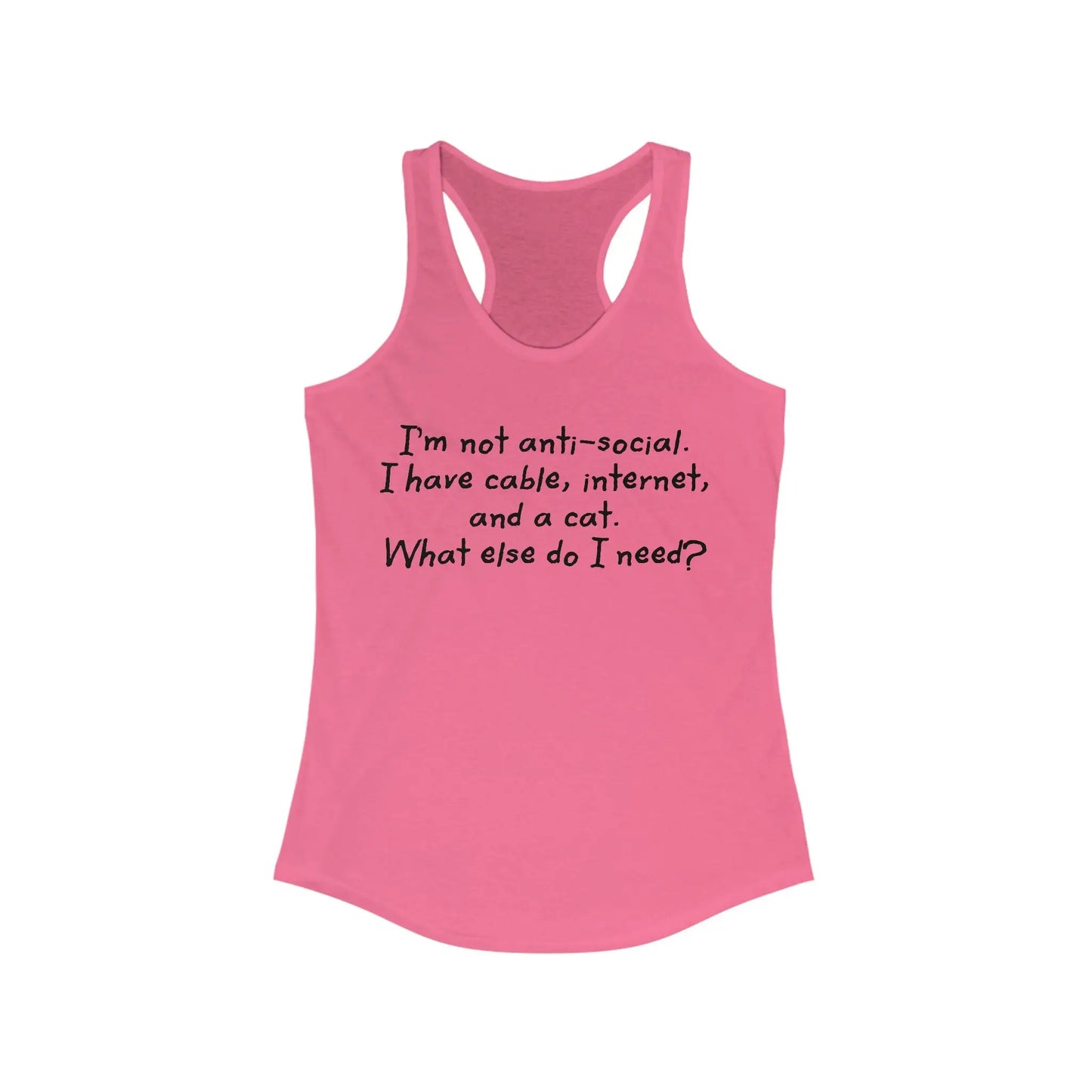 I'm Not Anti-Social Women's Racerback Tank - Wicked Tees