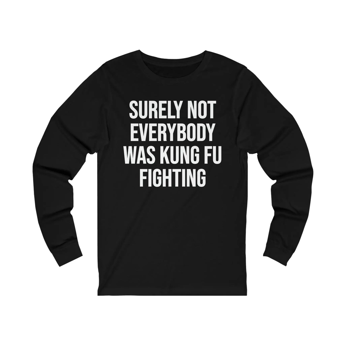 Kung Fu Fighting Men's Long Sleeve Tee - Wicked Tees