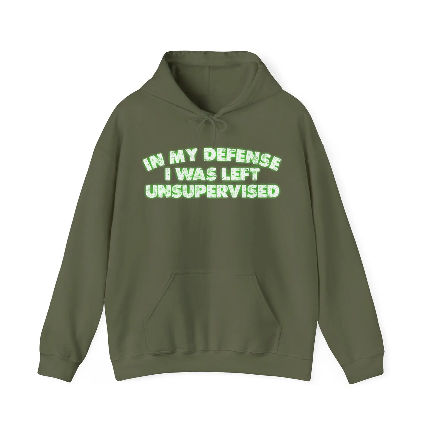 Left Unsupervised Men's Hooded Sweatshirt - Wicked Tees