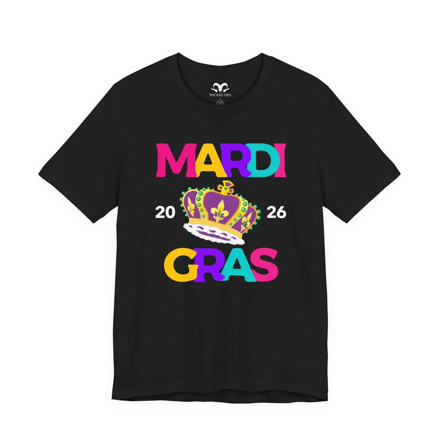 Mardi Gras 2026 Men's Tee - Wicked Tees
