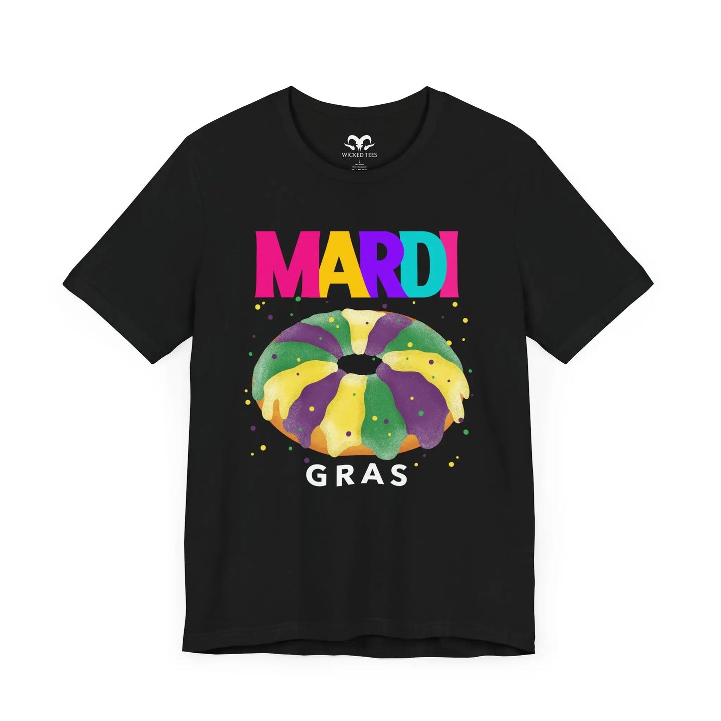 Mardi Gras King Cake Men's Short Sleeve Tee - Wicked Tees