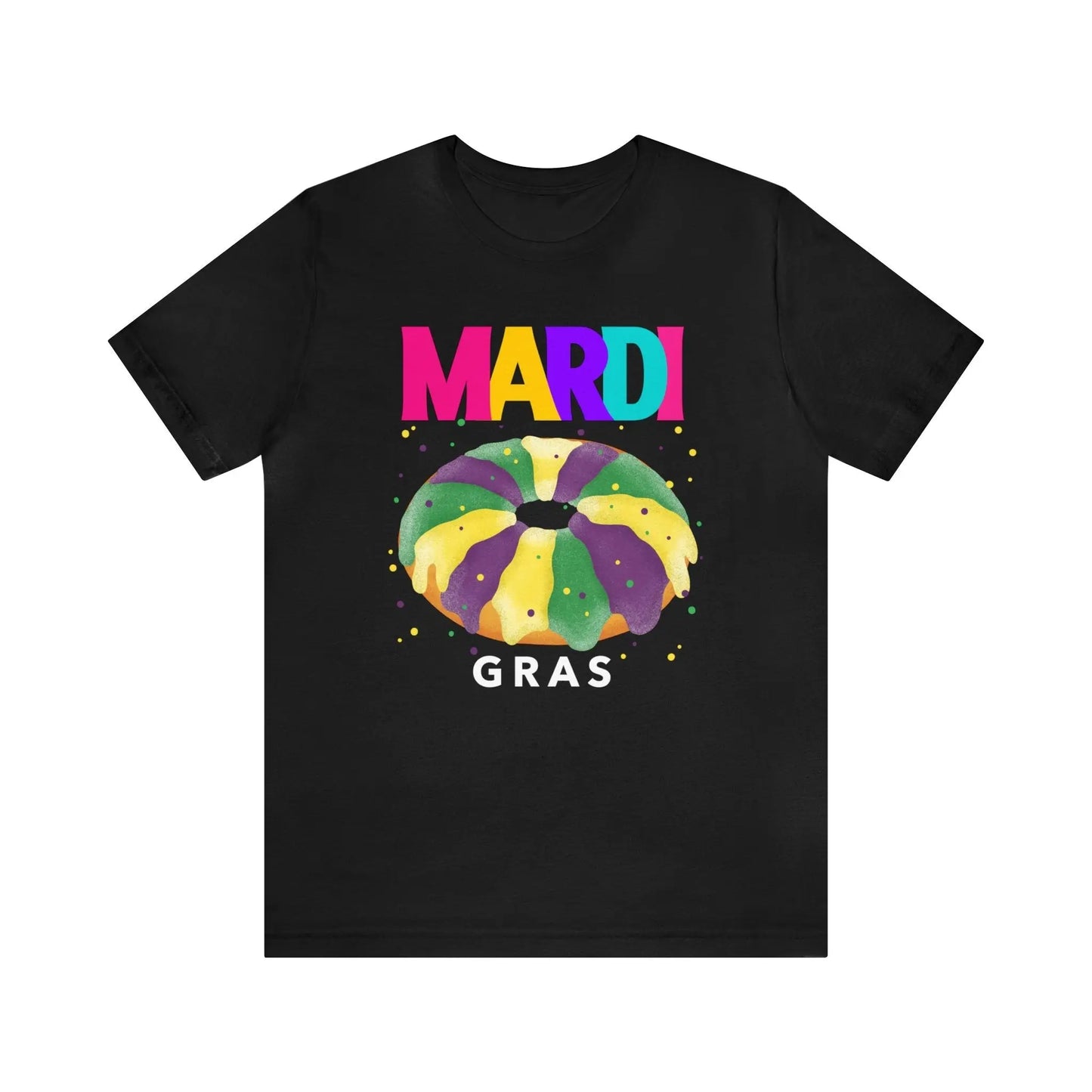 Mardi Gras King Cake Men's Short Sleeve Tee - Wicked Tees