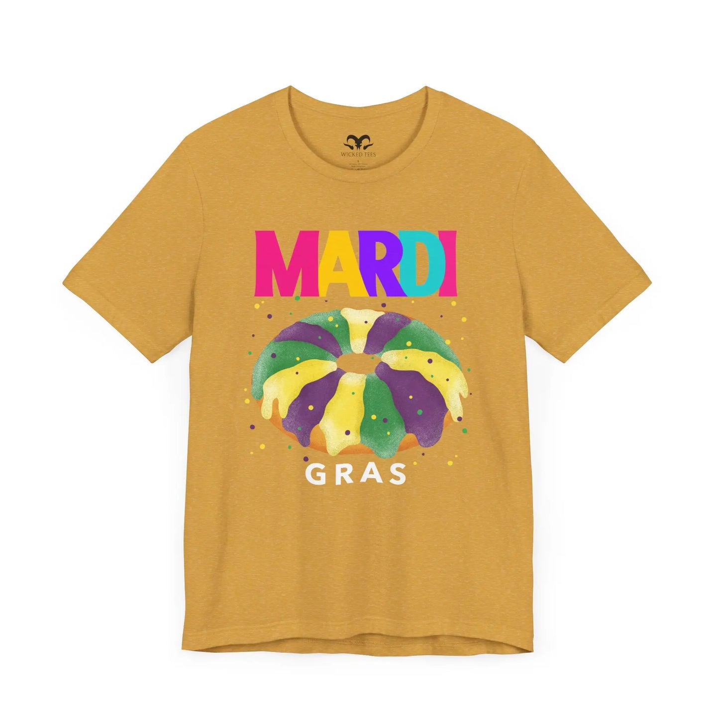 Mardi Gras King Cake Men's Short Sleeve Tee - Wicked Tees