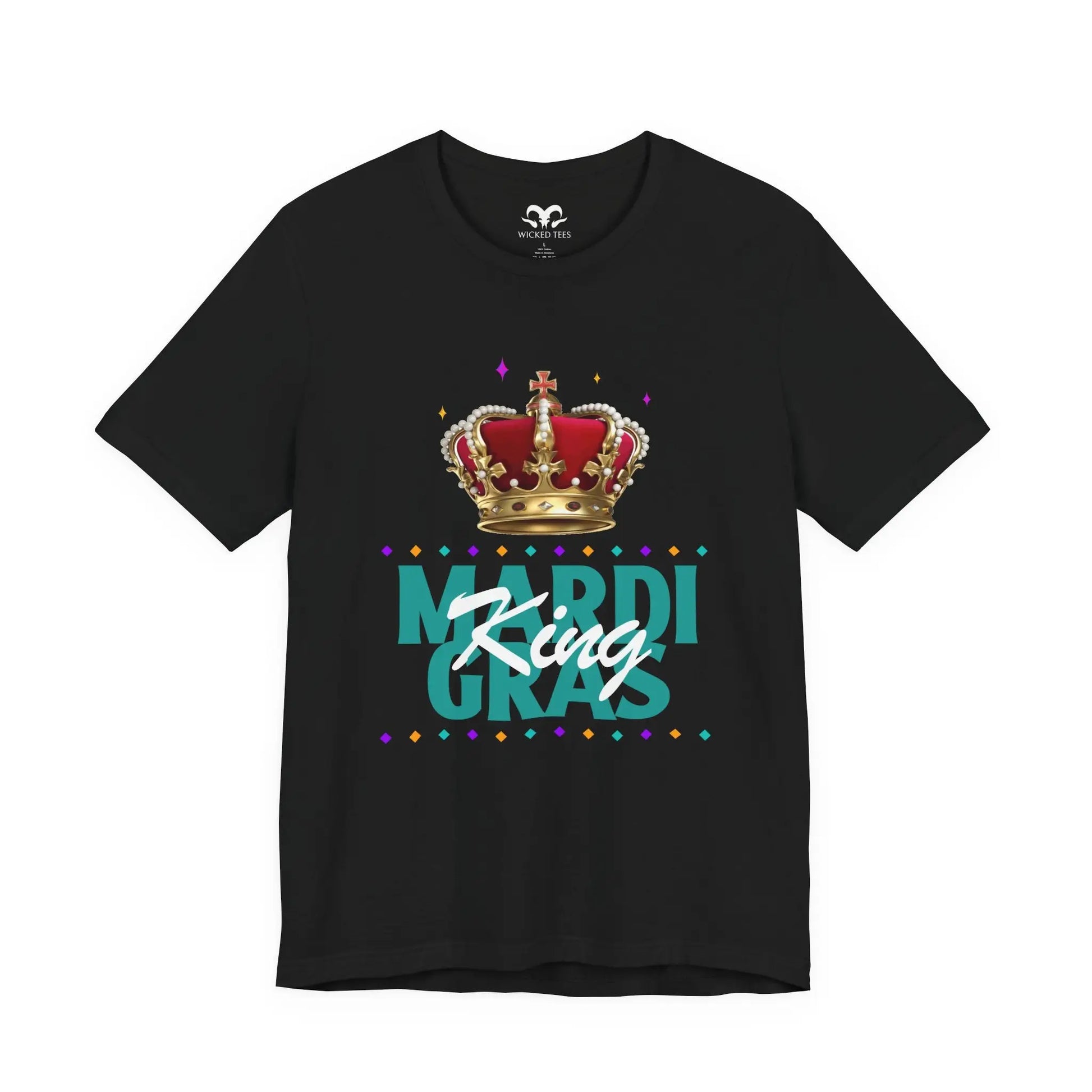Mardi Gras King Men's Tee - Wicked Tees