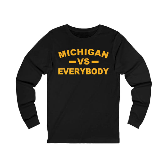 Michigan VS Everybody Men's Long Sleeve Tee - Wicked Tees