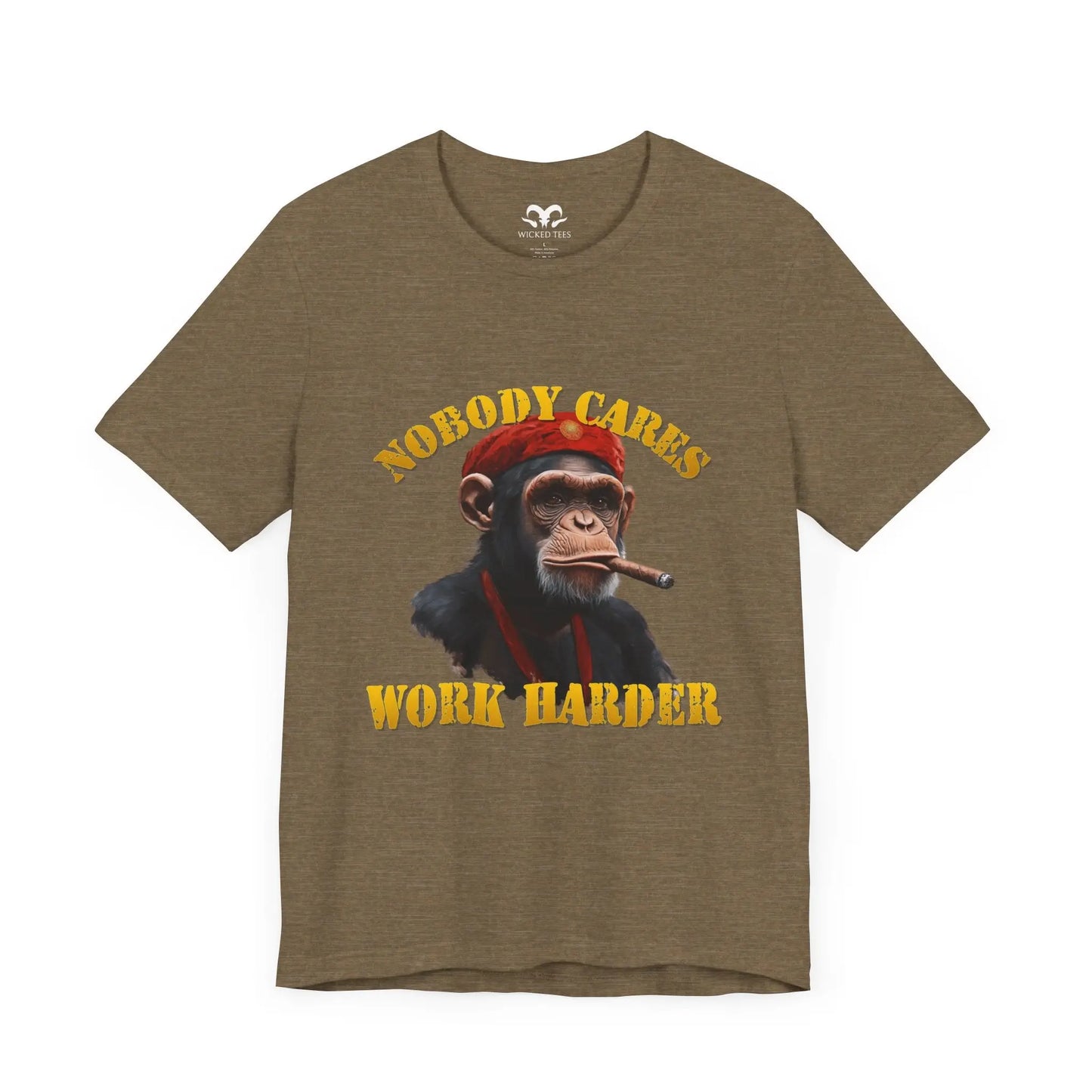 Nobody Cares Work Harder Men's Short Sleeve Tee - Wicked Tees