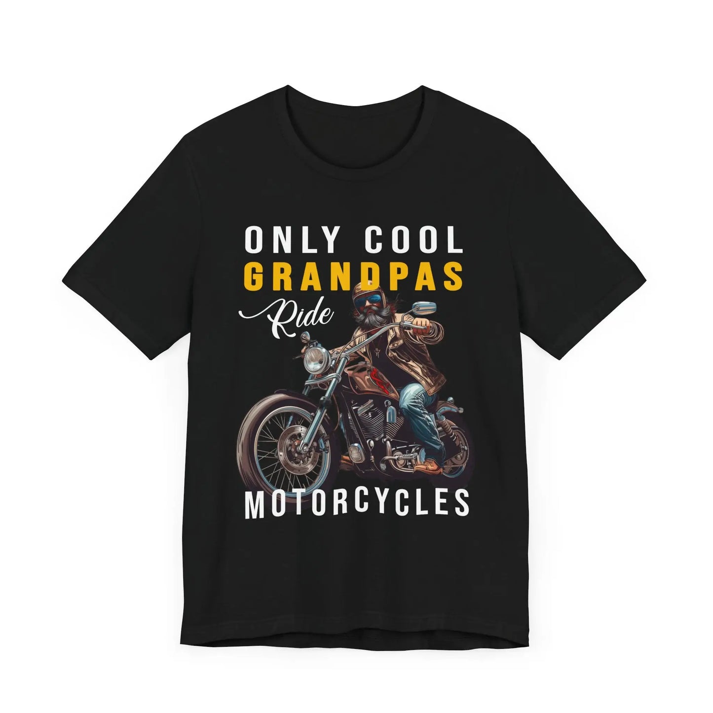 Only Cool Grandpas Ride Motorcycles Men's Tee - Wicked Tees