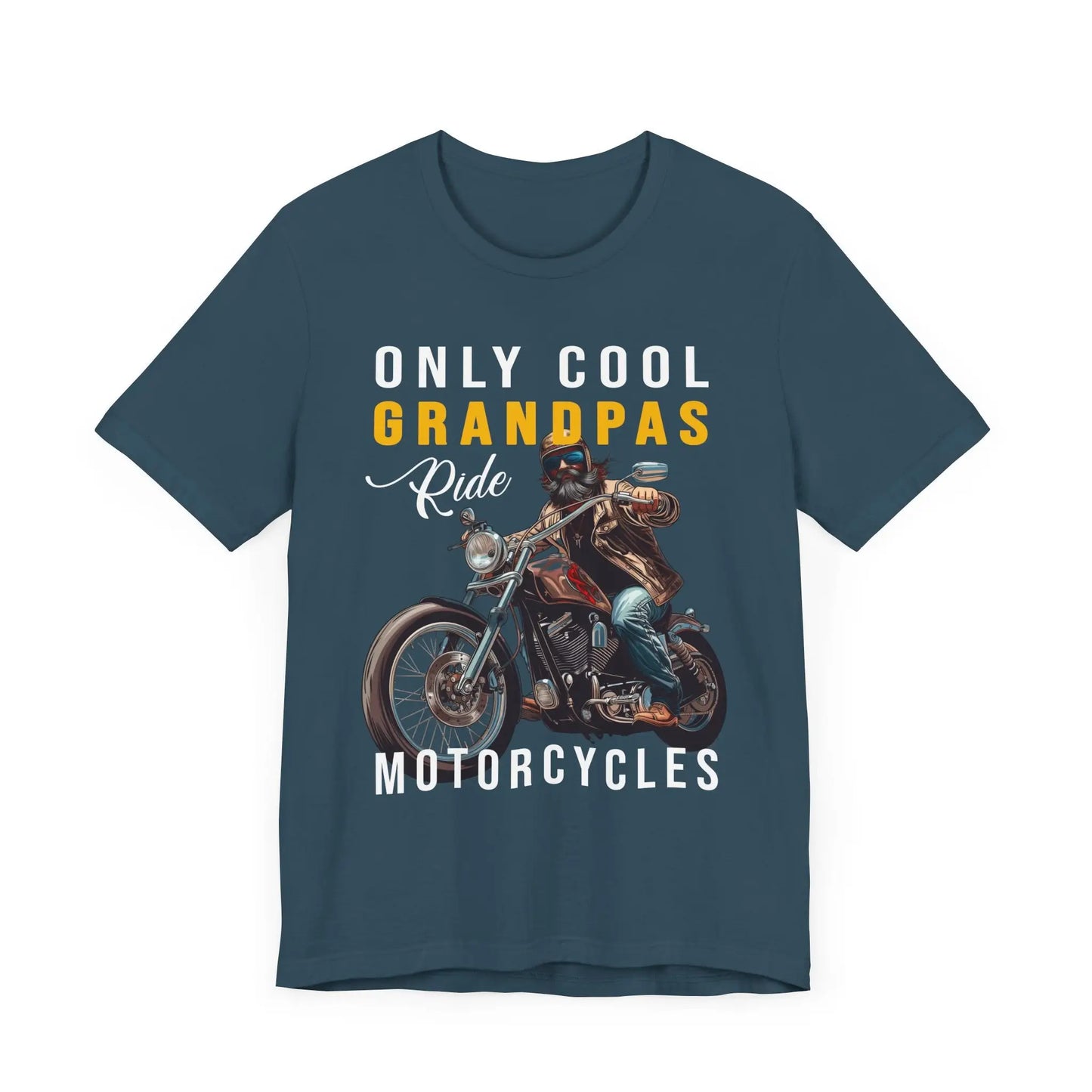 Only Cool Grandpas Ride Motorcycles Men's Tee - Wicked Tees