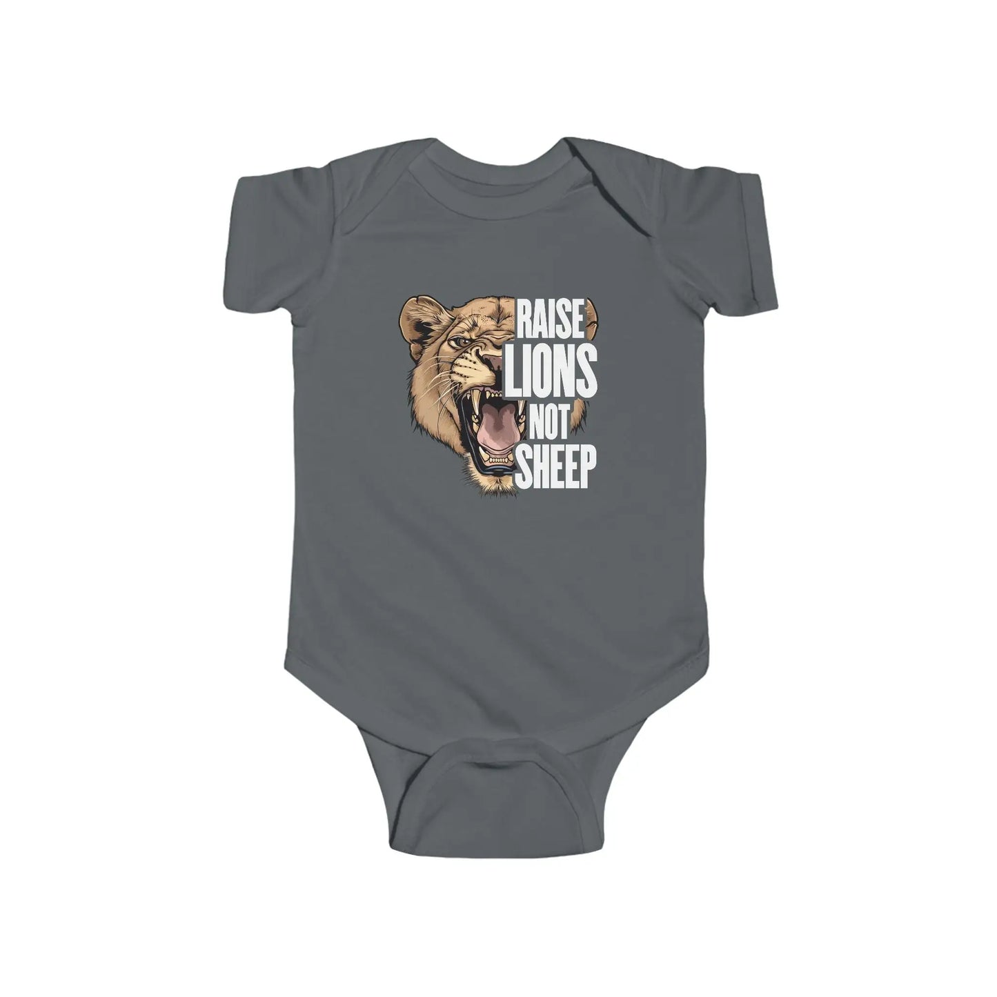 Raise Lions Not Sheep Infant Fine Bodysuit - Wicked Tees