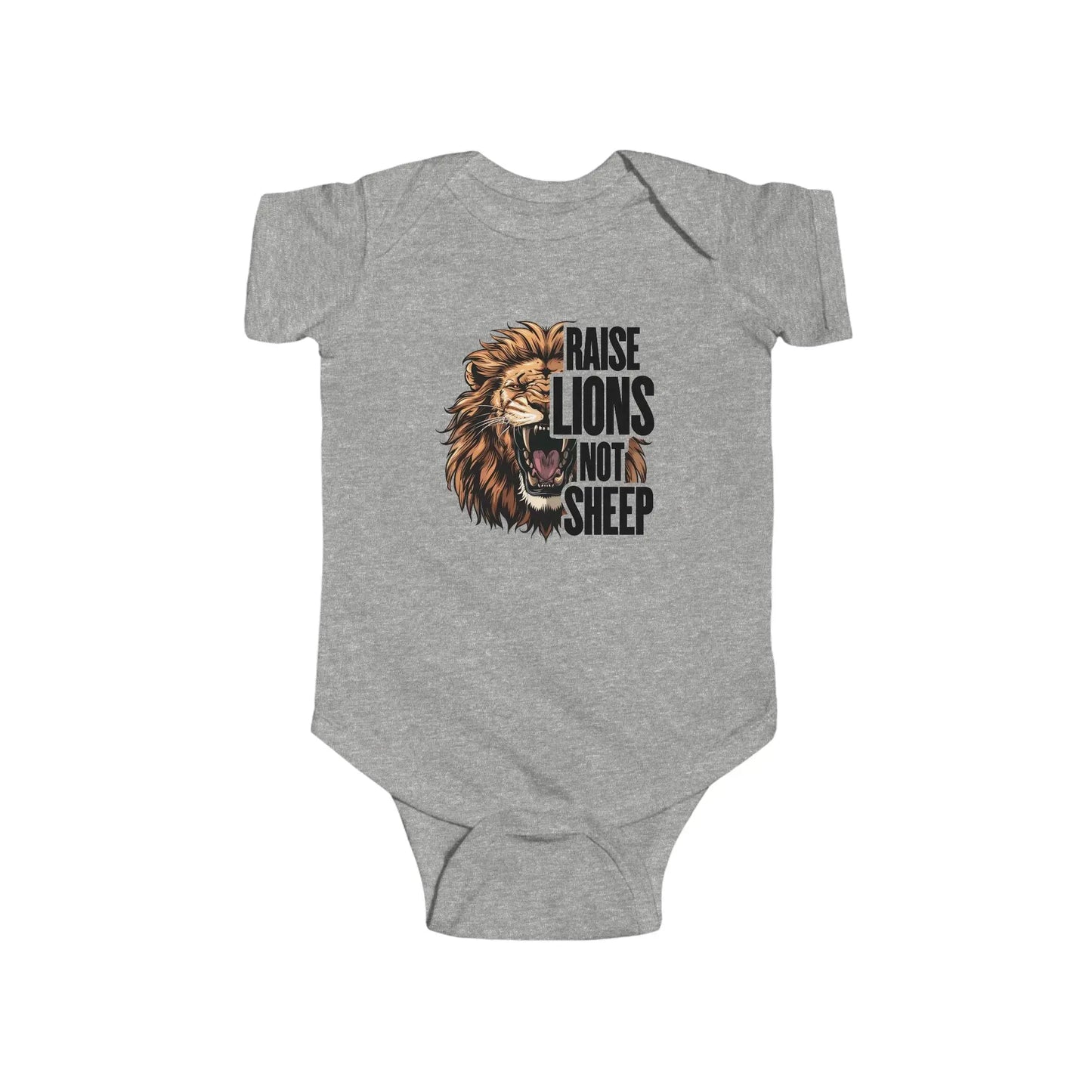 Raise Lions Not Sheep Infant Fine Bodysuit - Wicked Tees