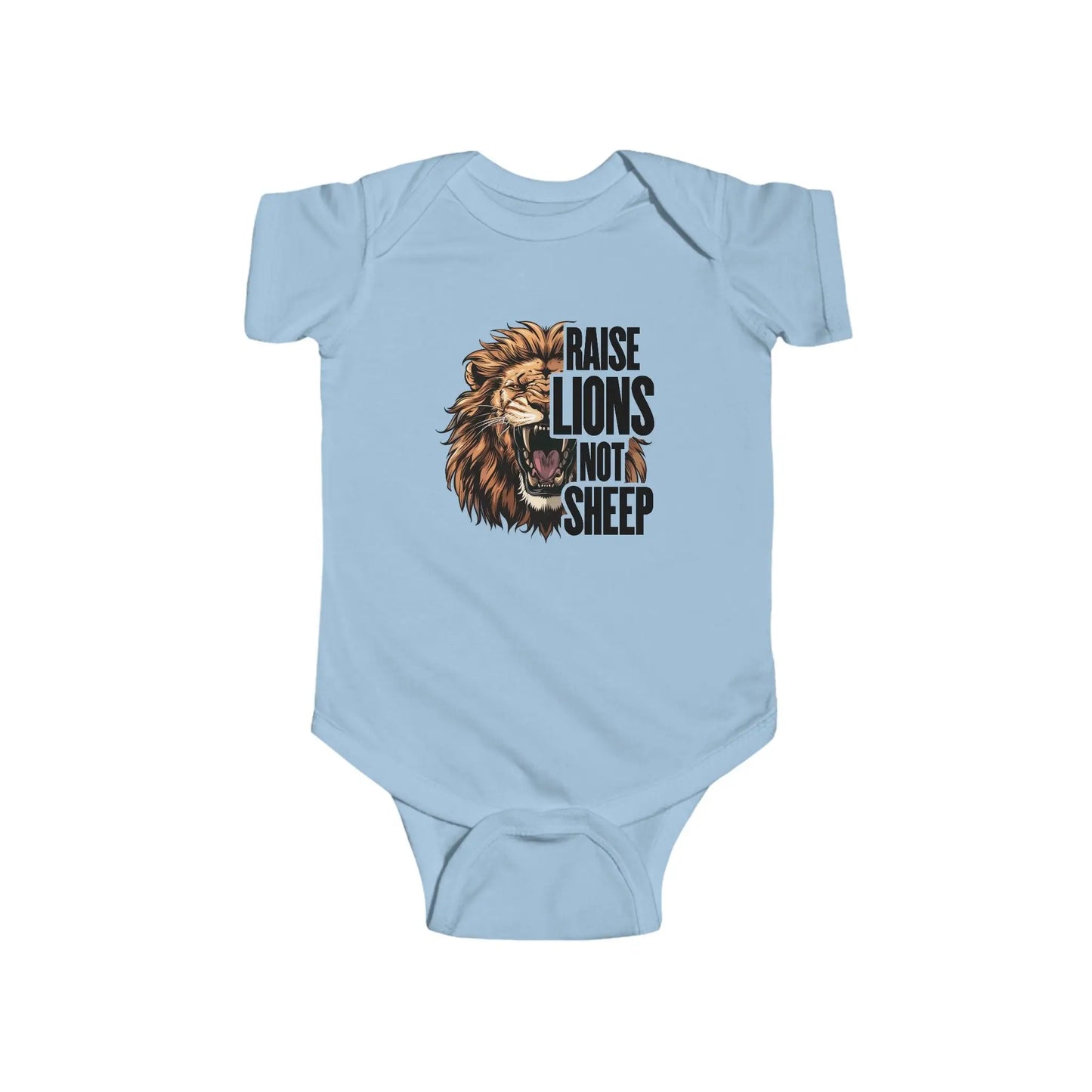 Raise Lions Not Sheep Infant Fine Bodysuit - Wicked Tees