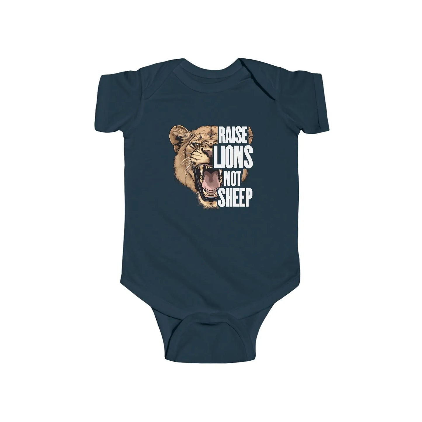 Raise Lions Not Sheep Infant Fine Bodysuit - Wicked Tees