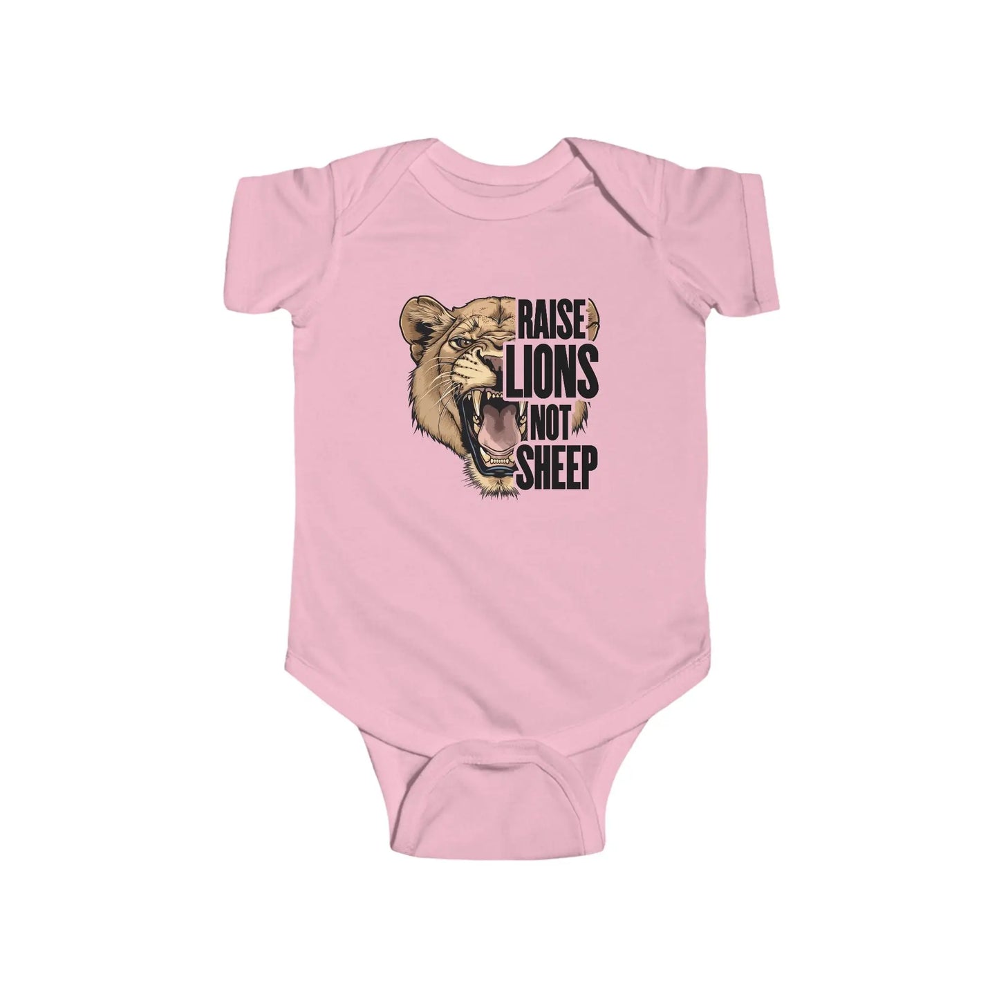 Raise Lions Not Sheep Infant Fine Bodysuit - Wicked Tees