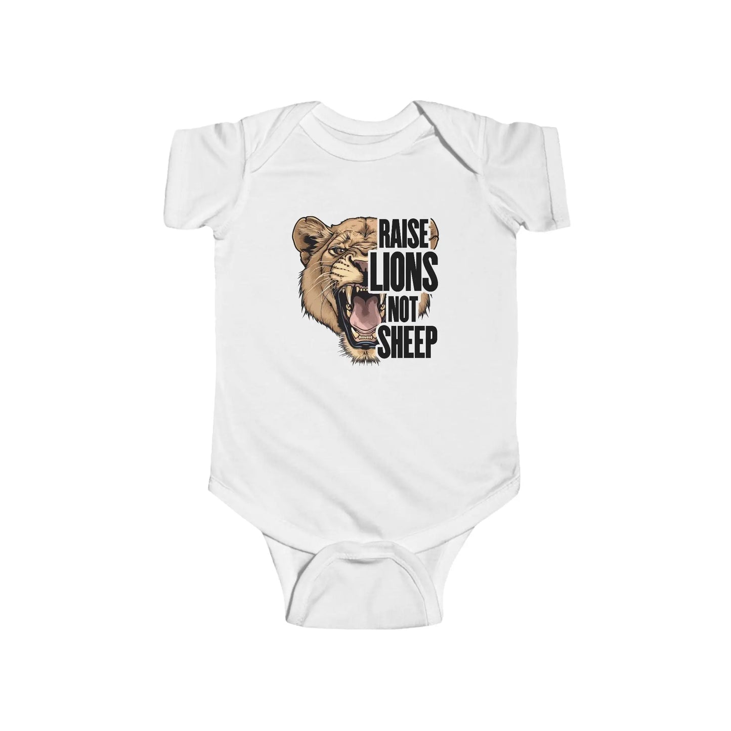 Raise Lions Not Sheep Infant Fine Bodysuit - Wicked Tees