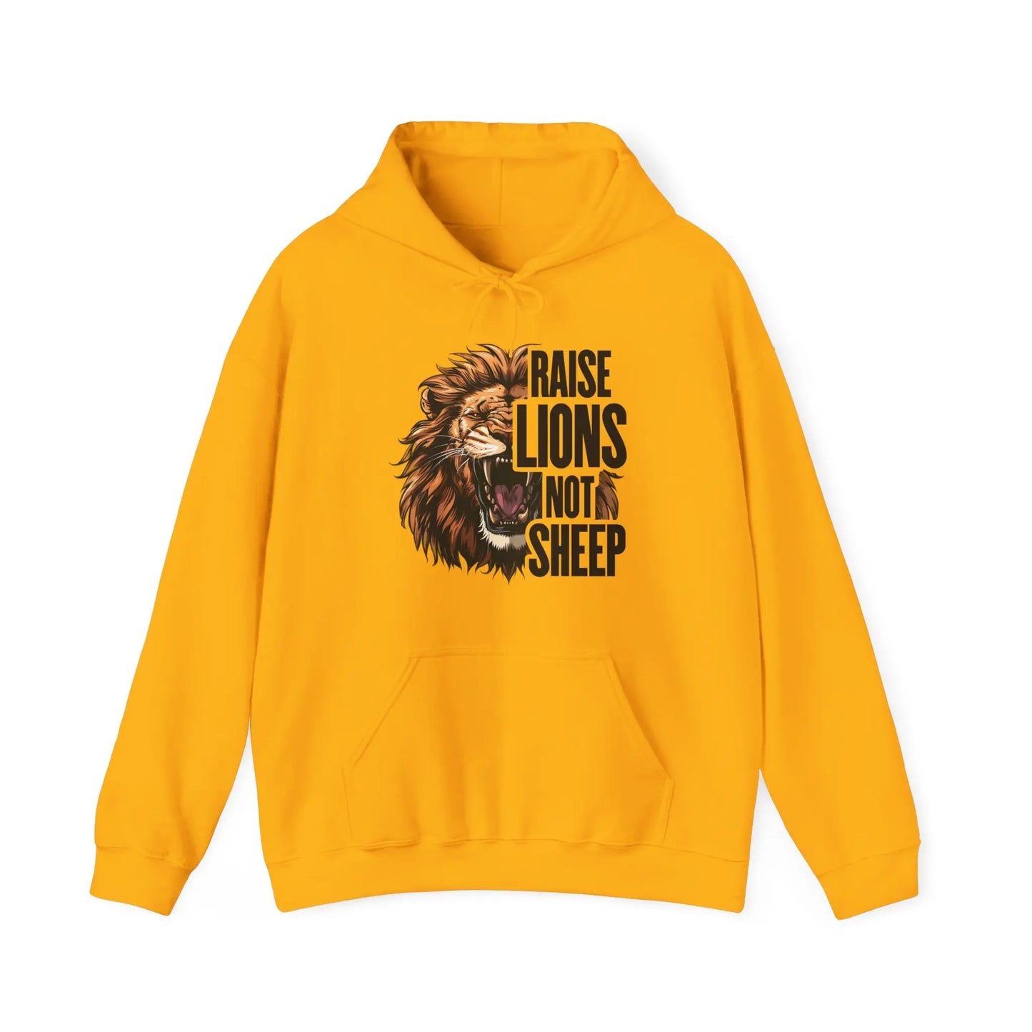 Raise Lions Not Sheep Men's Hooded Sweatshirt - Wicked Tees