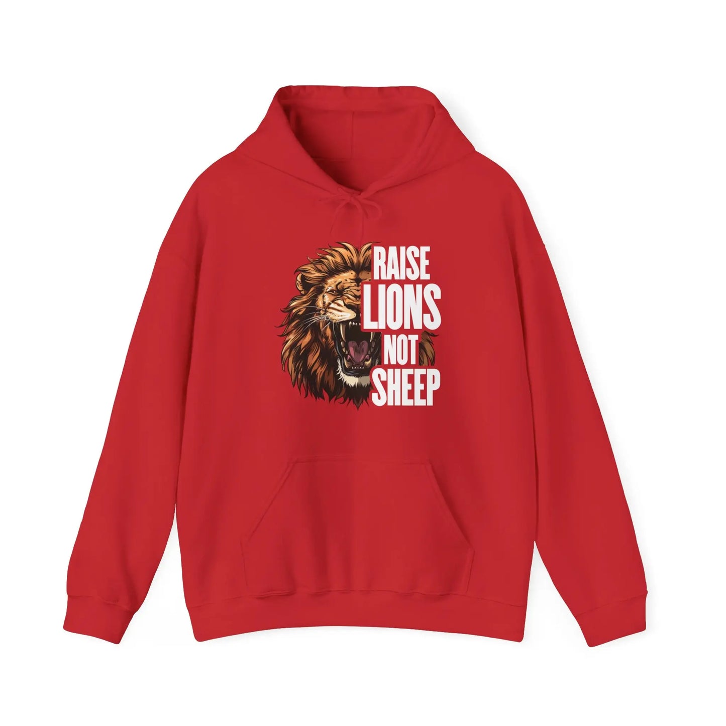Raise Lions Not Sheep Men's Hooded Sweatshirt - Wicked Tees