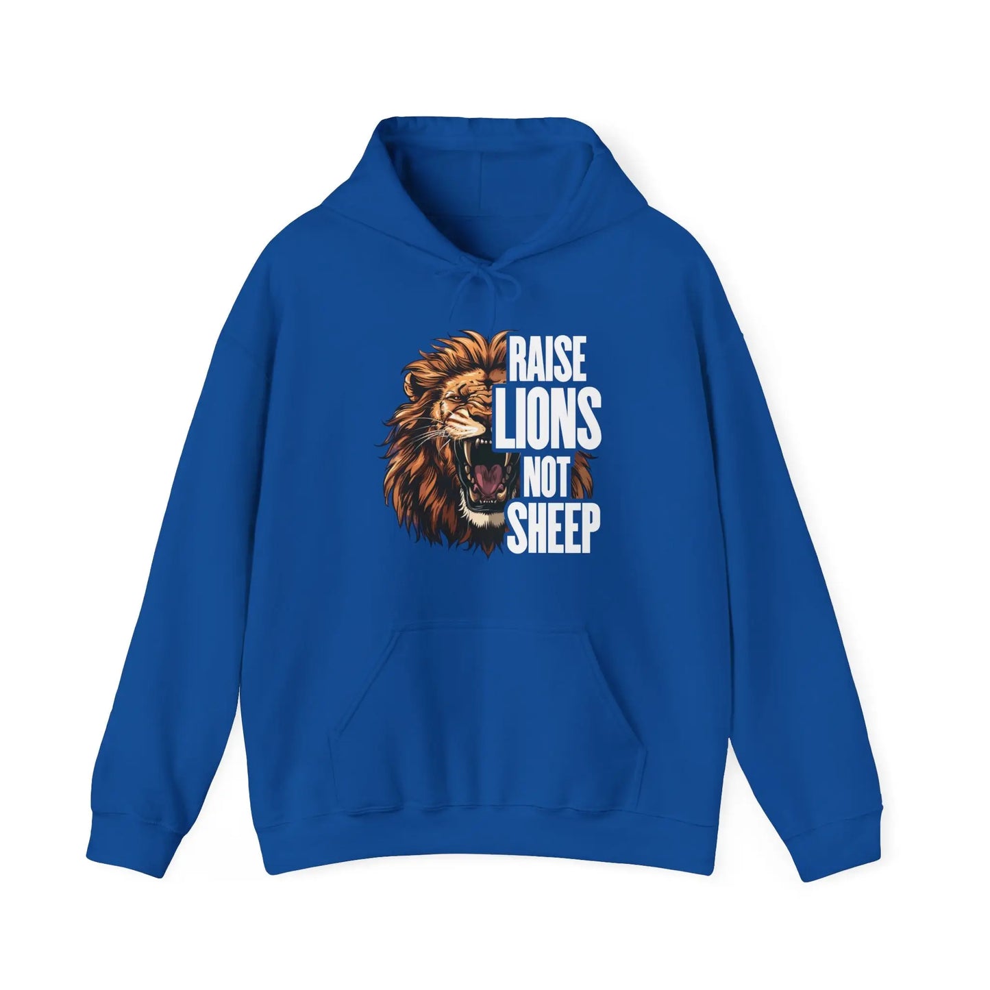 Raise Lions Not Sheep Men's Hooded Sweatshirt - Wicked Tees