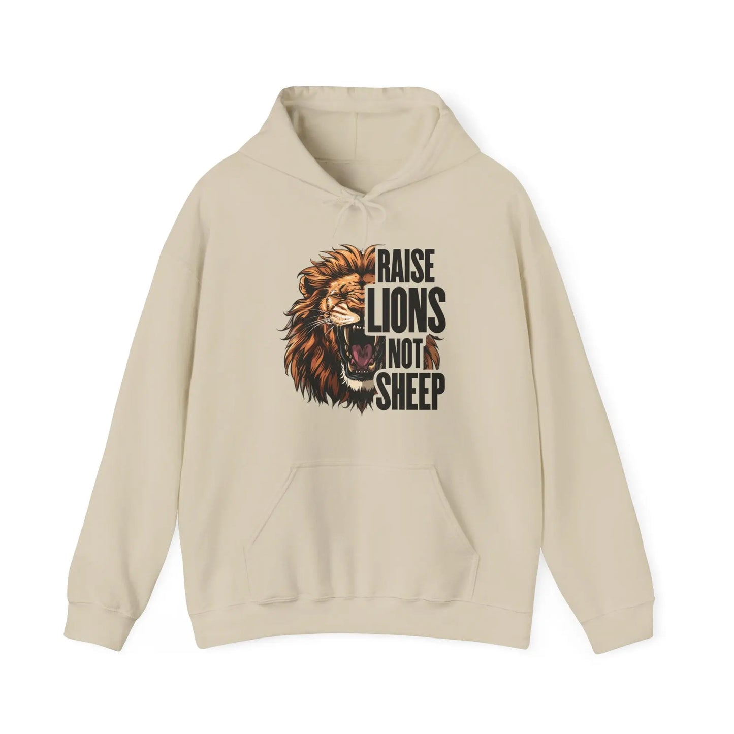 Raise Lions Not Sheep Men's Hooded Sweatshirt - Wicked Tees