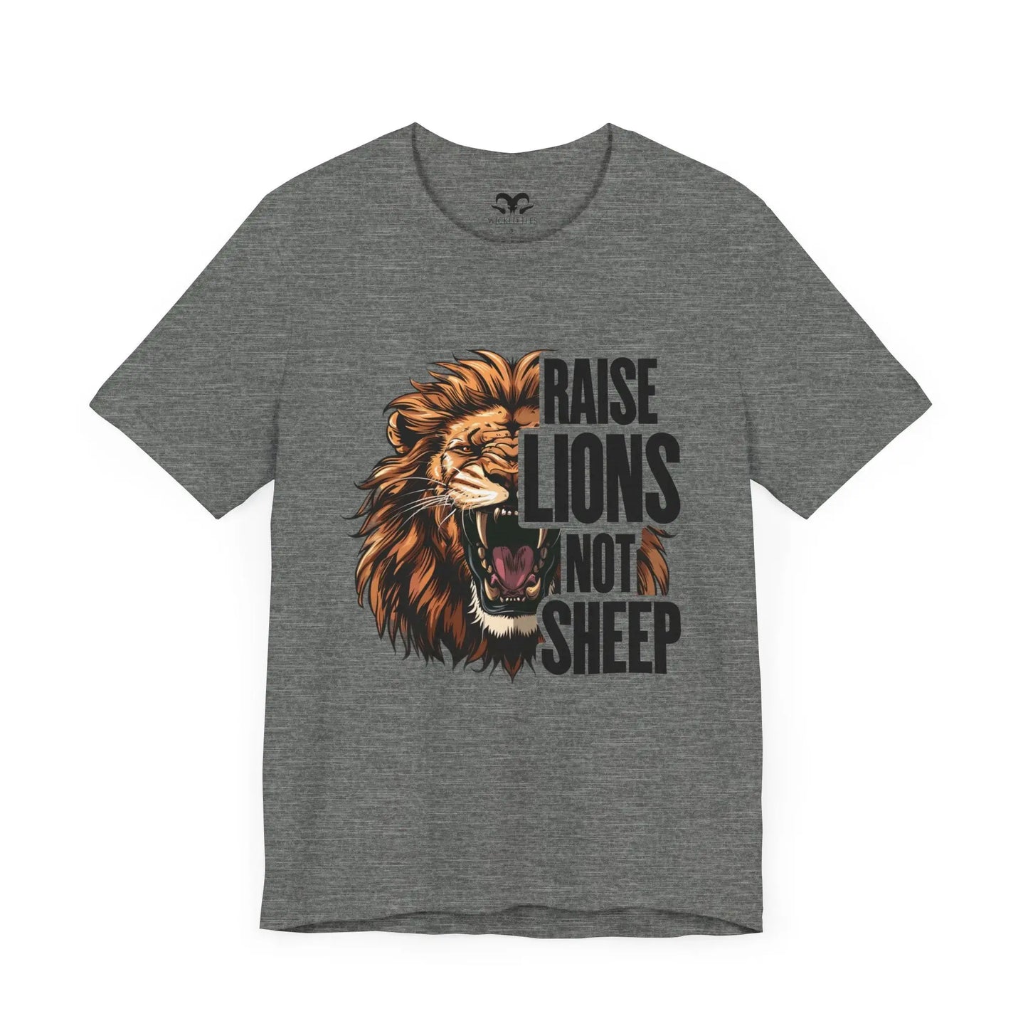 Raise Lions Not Sheep Men's Short Sleeve Tee - Wicked Tees