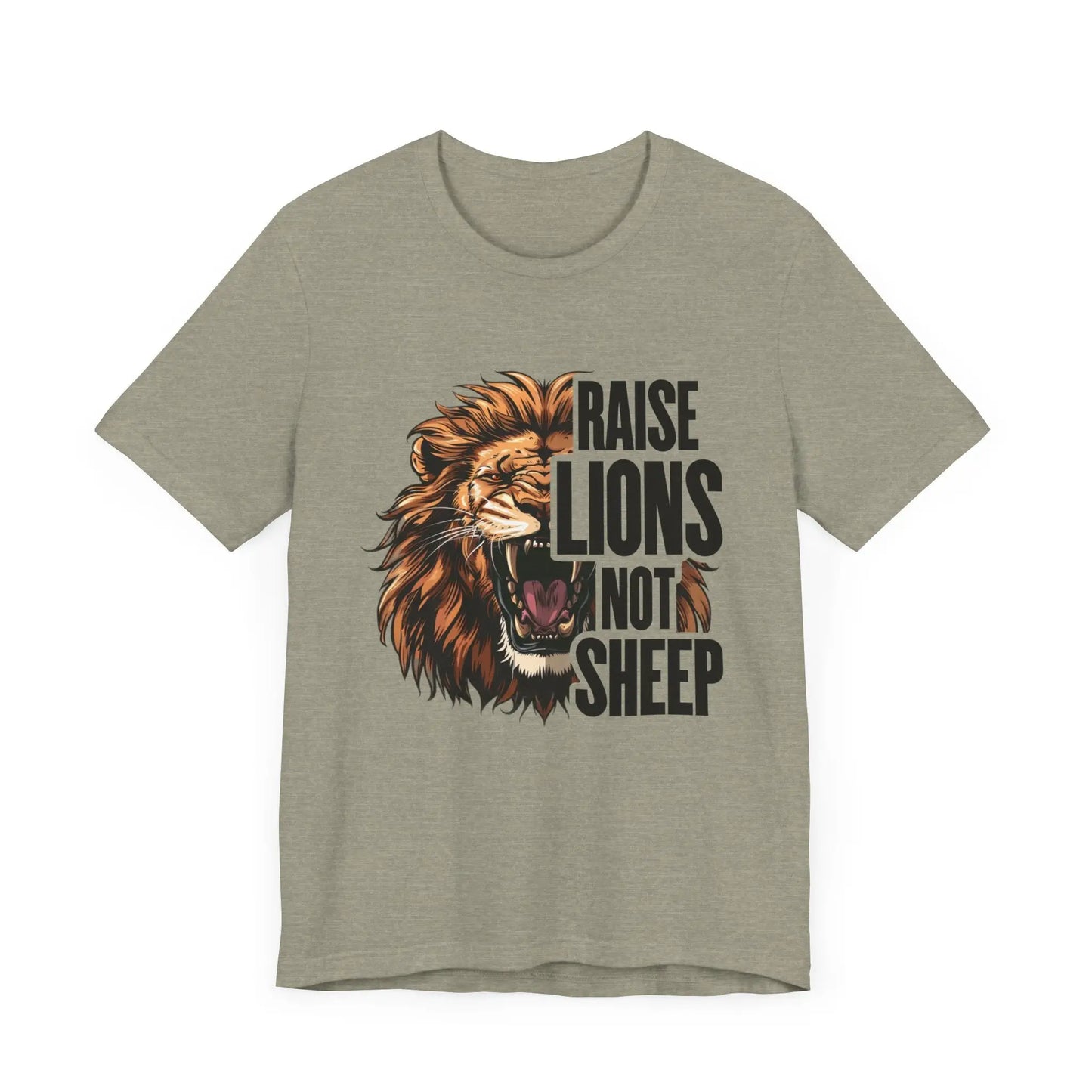 Raise Lions Not Sheep Men's Short Sleeve Tee - Wicked Tees