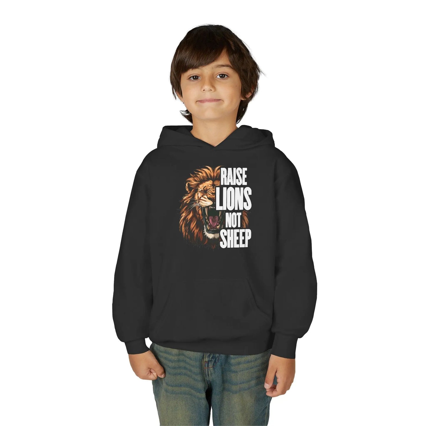 Raise Lions Not Sheep Youth Hoodie - Wicked Tees
