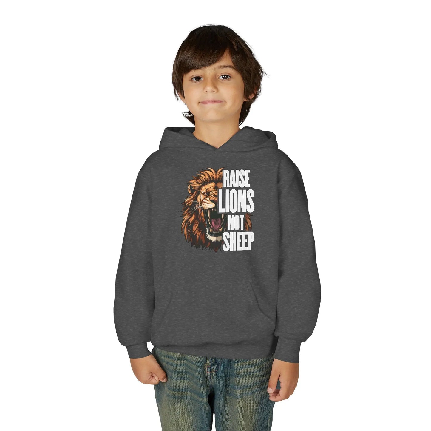 Raise Lions Not Sheep Youth Hoodie - Wicked Tees