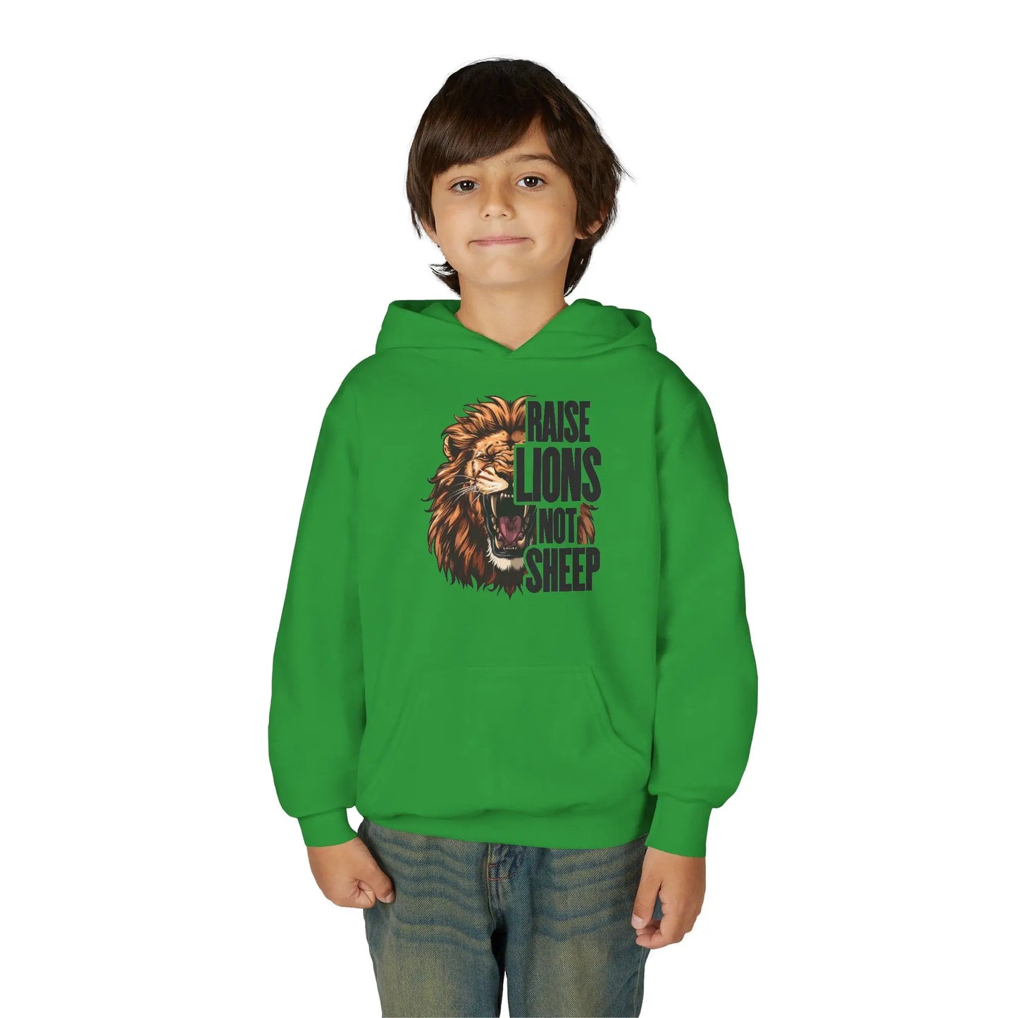 Raise Lions Not Sheep Youth Hoodie - Wicked Tees