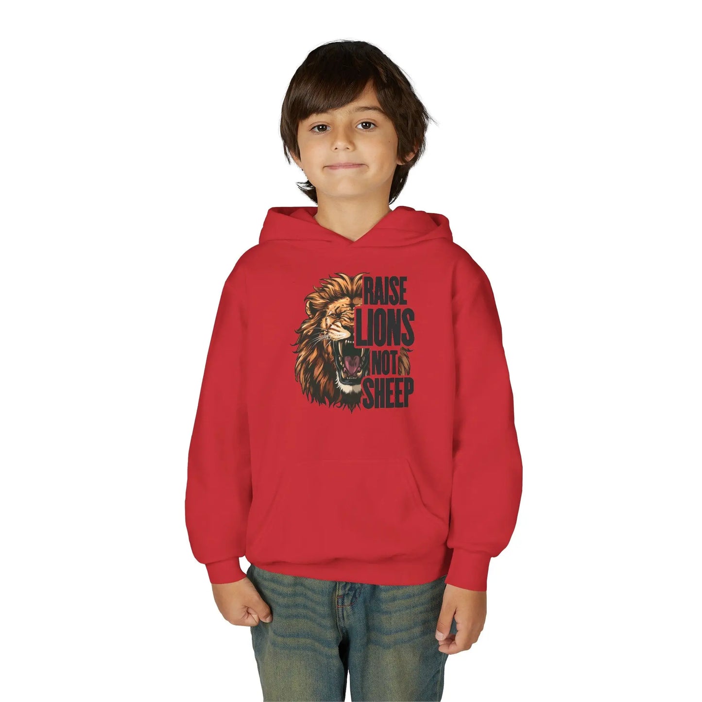 Raise Lions Not Sheep Youth Hoodie - Wicked Tees