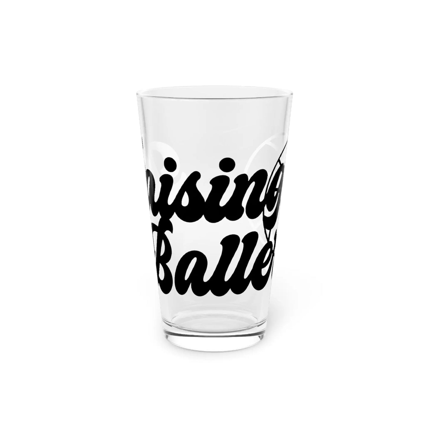 Raising Ballers Pint Glass, 16oz - Wicked Tees