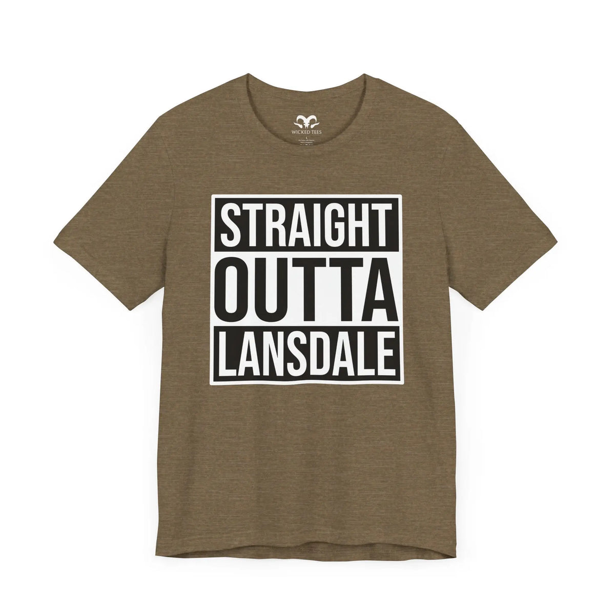 Straight Outta Lansdale Men's Short Sleeve Tee - Wicked Tees