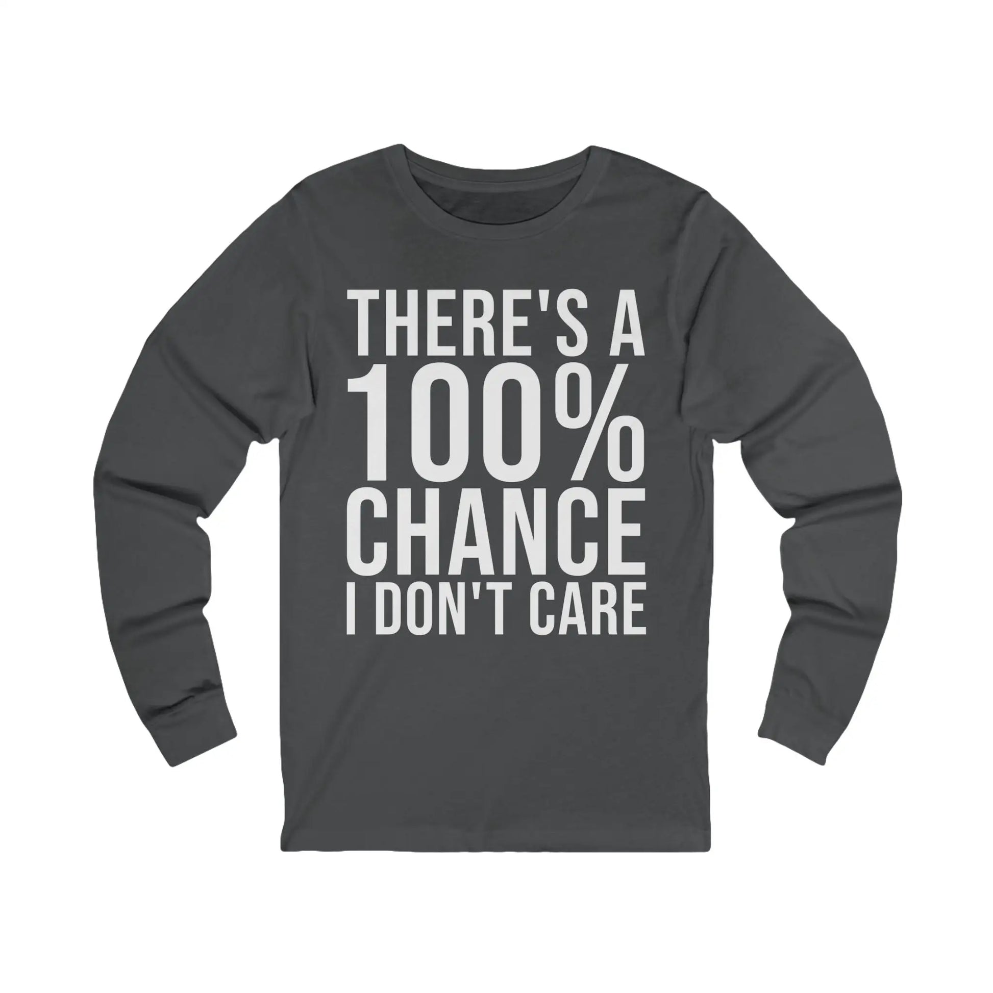 There's A 100% Chance Men's Long Sleeve Tee - Wicked Tees