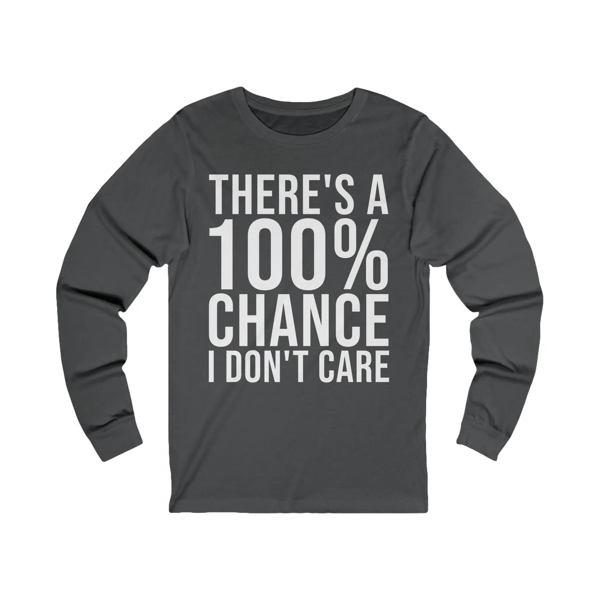 There's A 100% Chance Men's Long Sleeve Tee - Wicked Tees