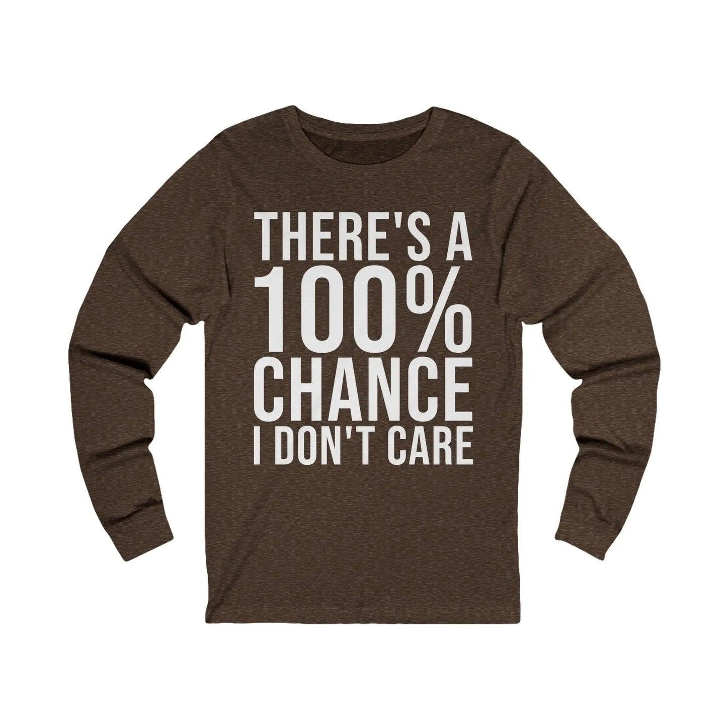 There's A 100% Chance Men's Long Sleeve Tee - Wicked Tees