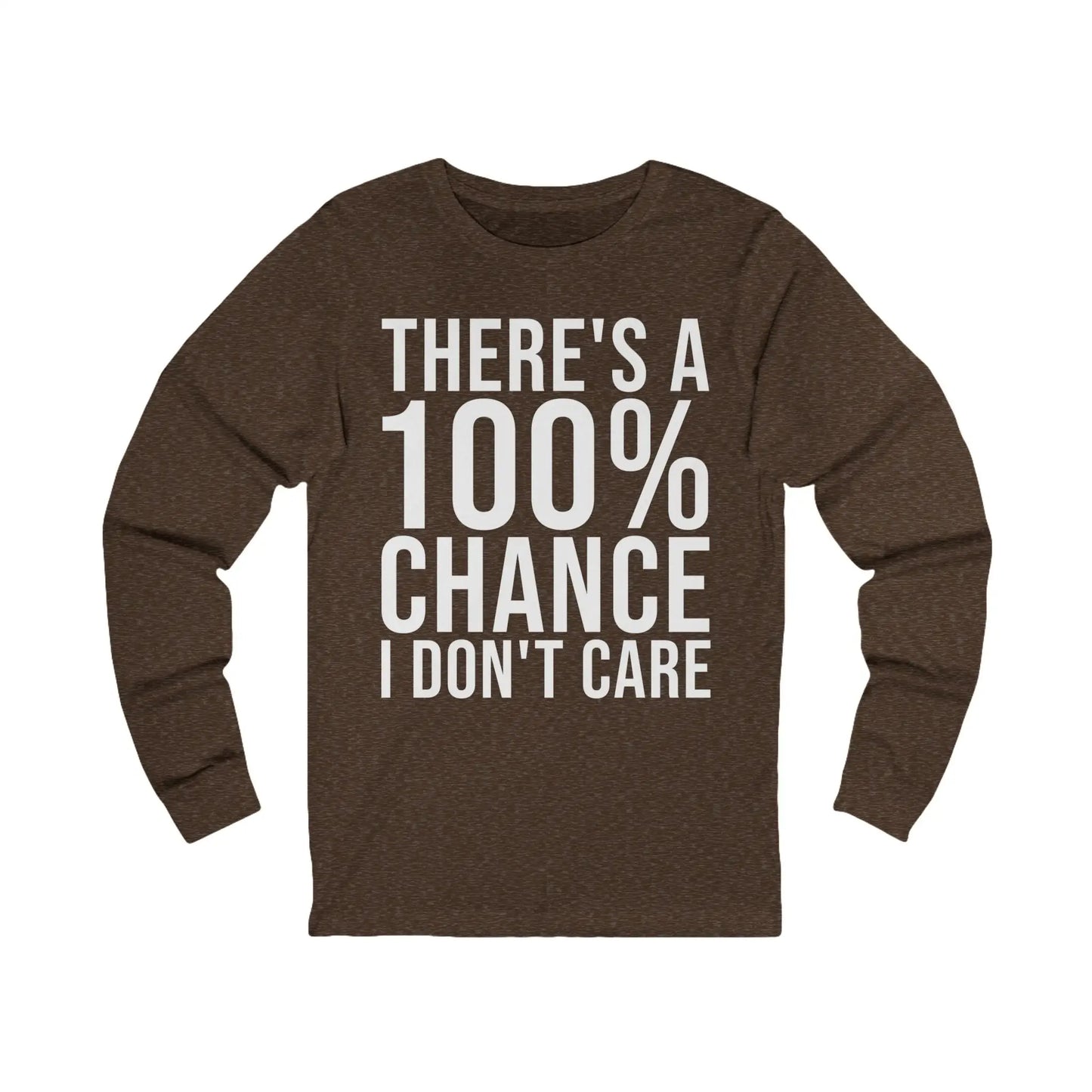 There's A 100% Chance Men's Long Sleeve Tee - Wicked Tees