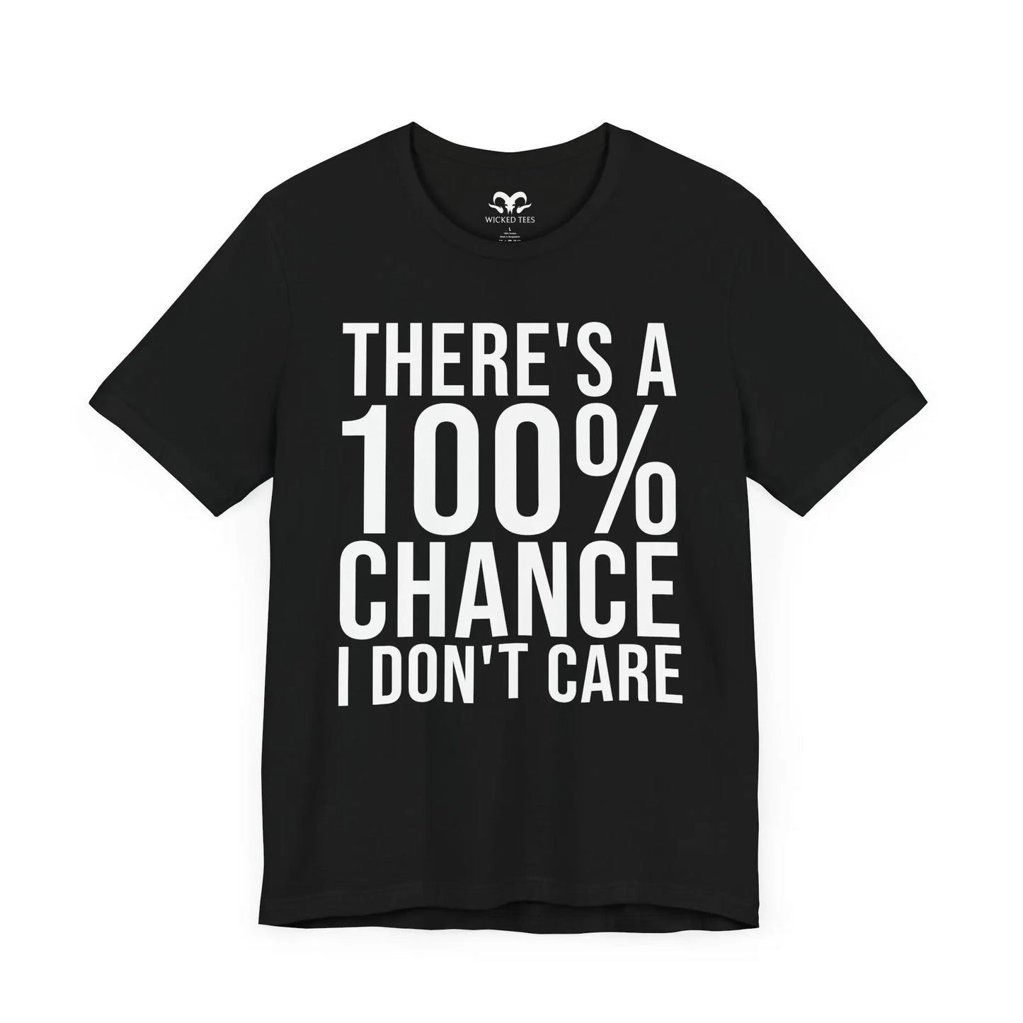 There's A 100% Chance Men's Short Sleeve Tee - Wicked Tees