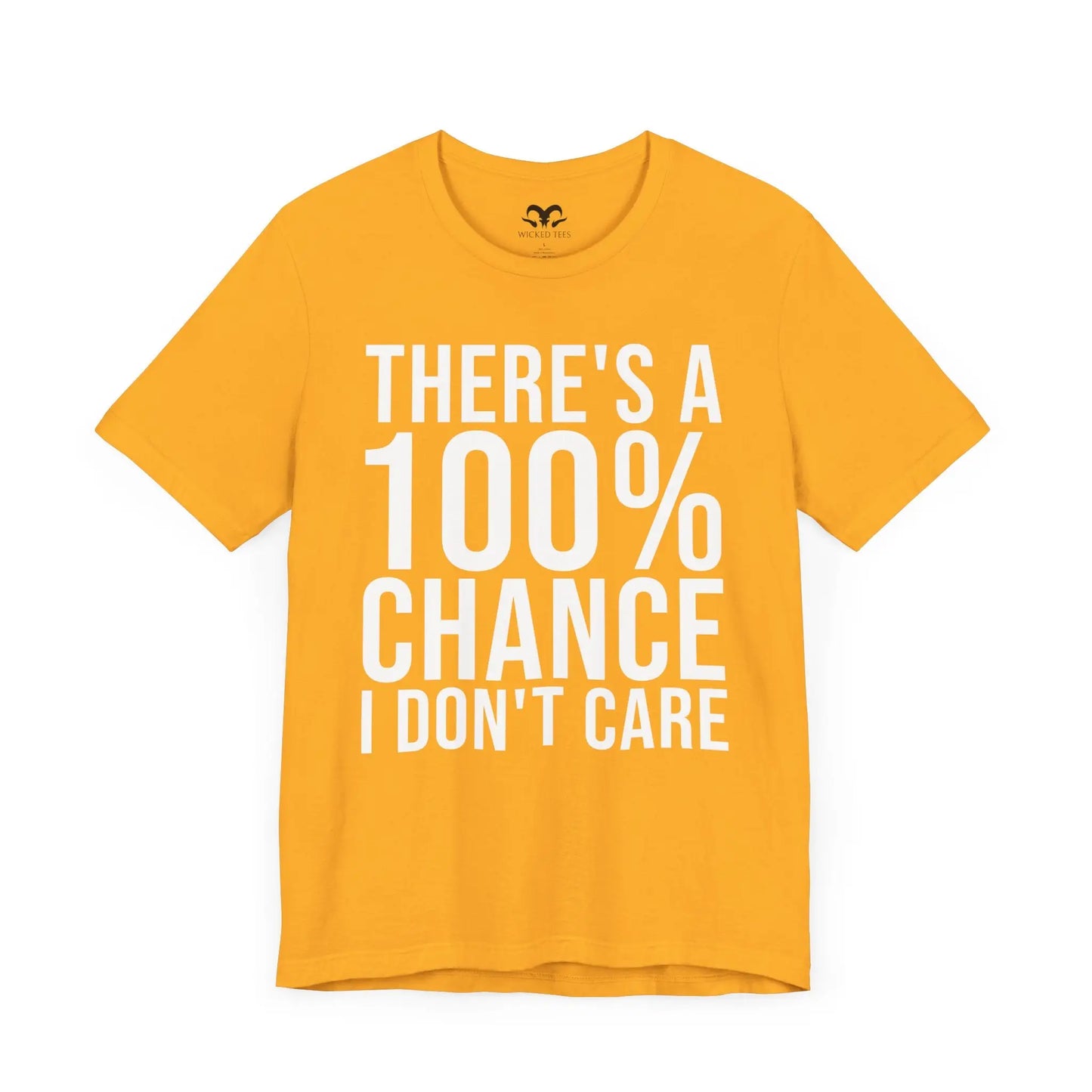 There's A 100% Chance Men's Short Sleeve Tee - Wicked Tees